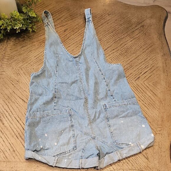 We The Free Light Blue Denim Romper Size S - Picture 2 of 14